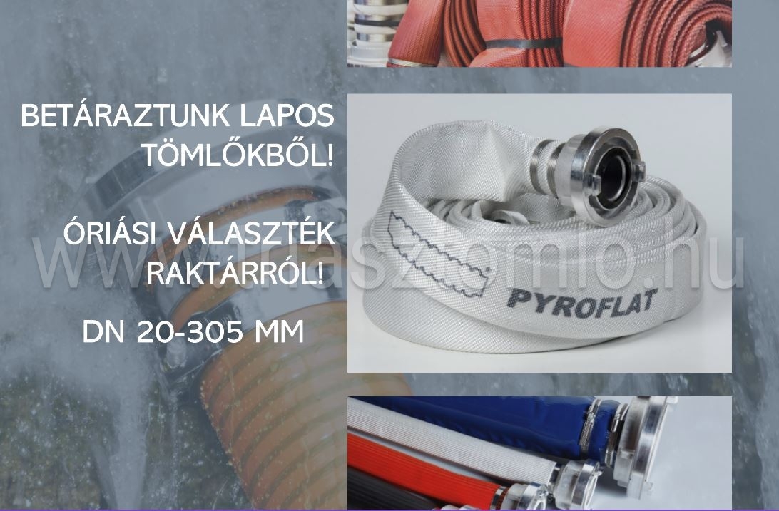 Laposra feltekerhető ipari víztömlők raktárról – tartós, helytakarékos megoldás